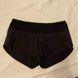 Lululemon Athletica Black Speed Up Shorts
